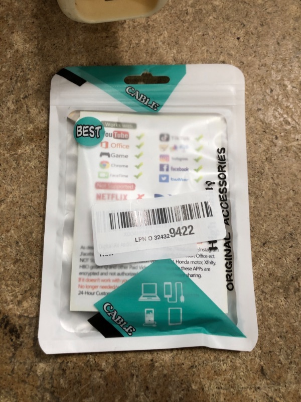 Photo 1 of Apple Lightning to HDMI Adapter, Digital AV Audio Dongle, 1080P Sync Screen Cable for iPhone, iPad, iPod to TV/Projector/Monitor, MFi Certified Video Converter