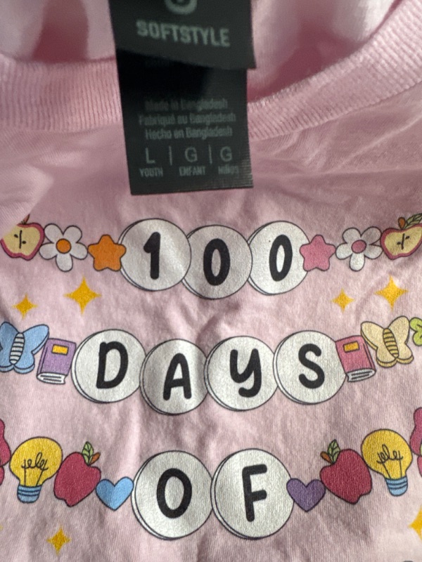 Photo 1 of 100 Days of School Friendship Bracelets 100 Days Smarter Kid T-Shirt L