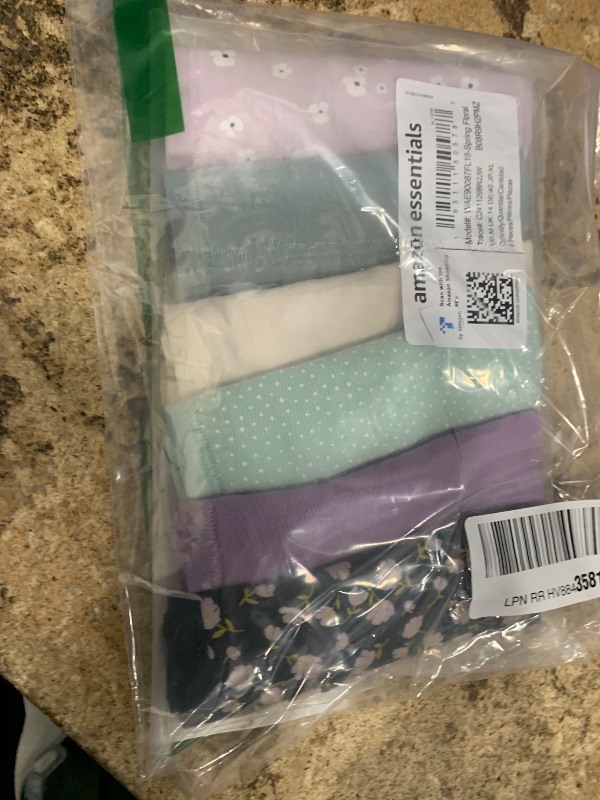 Photo 1 of Amazon Essentials Women's Cotton Bikini Brief Underwear (Available in Plus Size), Pack of 6, Ditsy Floral/Dots/Multicolor, Medium