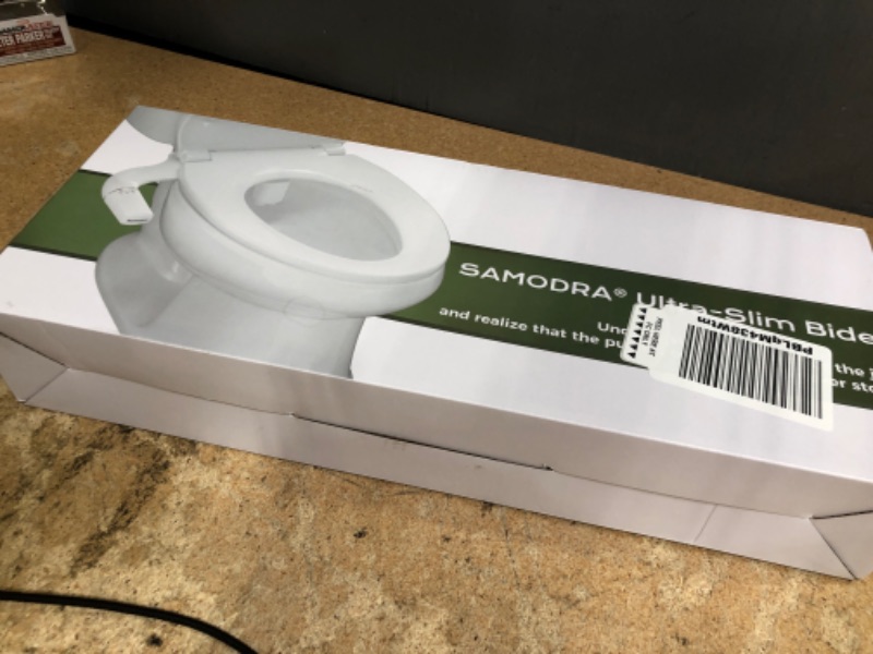 Photo 1 of (UNTESTED) SAMODRA Ultra-Slim Bidet Attachment for Toilet - Dual Nozzle (Frontal & Rear Wash) Hygienic Bidets for Existing Toilets - Adjustable Water Pressure Fresh Water Toilet Bidet - Easy to Install