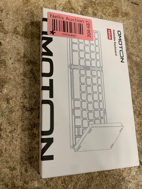Photo 1 of OMOTON Foldable Bluetooth Keyboard, with Number Pad, Multi-Device and Rechargeable Keyboard Compatible with iPad, iPhone, Android, Windows Laptop, Desktop, Tablet and PC (Grey)