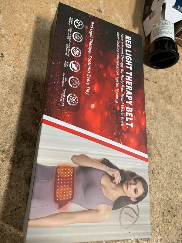 Photo 1 of Red Light Therapy Belt, Infrared Light Therapy for Body, Wearable Wrap with Timer for Back Shoulder Waist Muscle Pain Relief, Improve Joint Inflammation, Red Light Therapy for Body