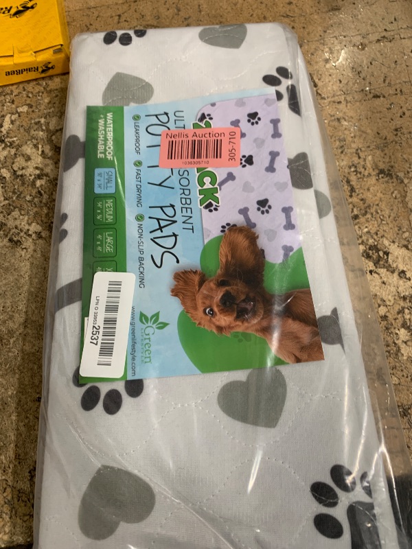 Photo 1 of GREEN LIFESTYLE Washable Pee Pads for Dogs - Waterproof Reusable Puppy Pads with Anti-Slip Backing, Pet Training Pad for Puppy Playpen, Crate, Whelping Box, Potty Training (Pack of 2 - 30x34)