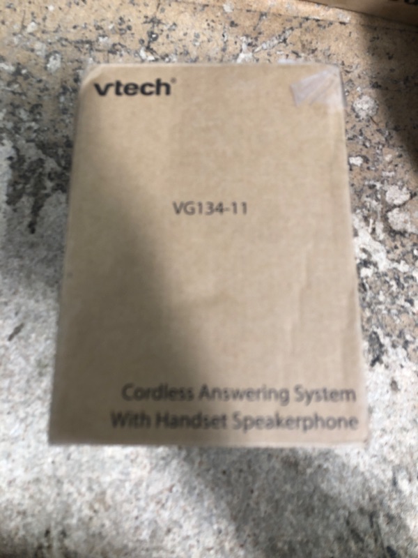 Photo 1 of [New] VTech VG134-11 DECT 6.0 Cordless Home Phone with Bluetooth Connection, Digital Answering Machine, Backlit Display,Full Duplex Speakerphone, Caller ID/Call Waiting,1000 ft Range (Black)