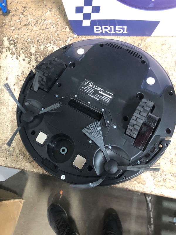 Photo 1 of (PARTS/SCRAP) (MAKES ODD NOISES) Robot Vacuum and Mop Combo, 2-in-1 Mopping Robot Vacuum Cleaner with 2300Pa Suction, 2.87'' Slim Design, Wi-Fi/App/Voice Control, 3D Obstacle Avoidance&Self-Charging for Hard Floors, Carpets, Pet Hair