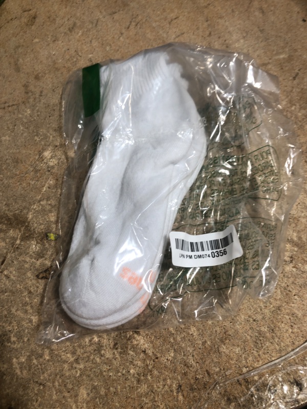 Photo 1 of *MISSING 1 PAIR* Hanes Women's Ankle Socks, Comfort Toe Seamed, Black Available, 6-Pack, White-6 Pack, 8-12