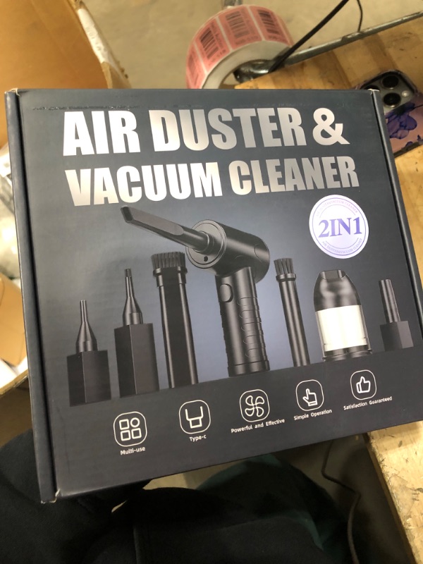 Photo 1 of Compressed Air Duster - 3-Speed ??Adjustable 200000RPM Electric Air Duster with LED Light,Rechargeable Cordless for Computer Keyboard Equipment Cleaning Fast Charging