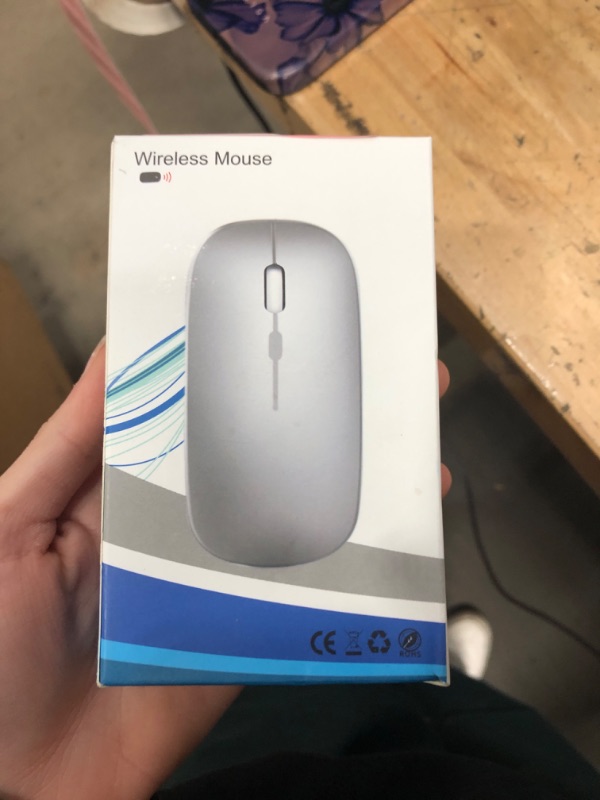 Photo 1 of AIKOKOK Wireless Bluetooth Mouse Rechargeable Laptop Mice with LED Use Portable(BT5.2 and USB 2.4G) Dual Mode Connection Silent Slim Computer Mouse for Laptop/iPad Tablet/Apple MacBook/PC (Black)