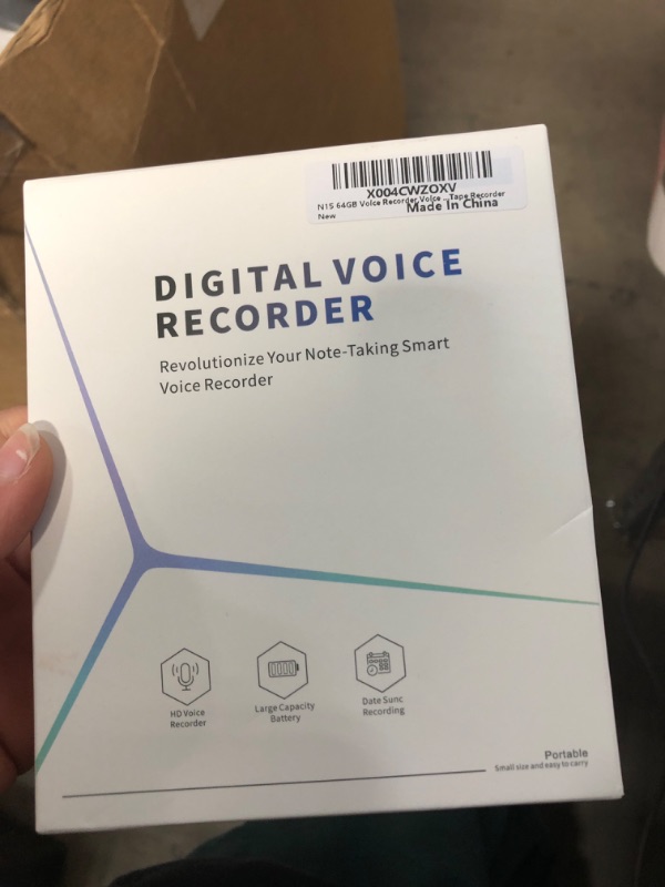 Photo 1 of 64GB Digital Voice Recorder,Voice Activated Recorder with Playback,Voice Recorder for Lectures,HD Dual Mic Tape Recording Device,Sound Audio Recorder with Line-in
