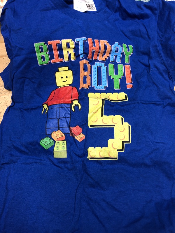 Photo 1 of 5 Year Old BDay Decorations Son Boy 5yr 5th Birthday T-Shirt SIZE YOUTH M