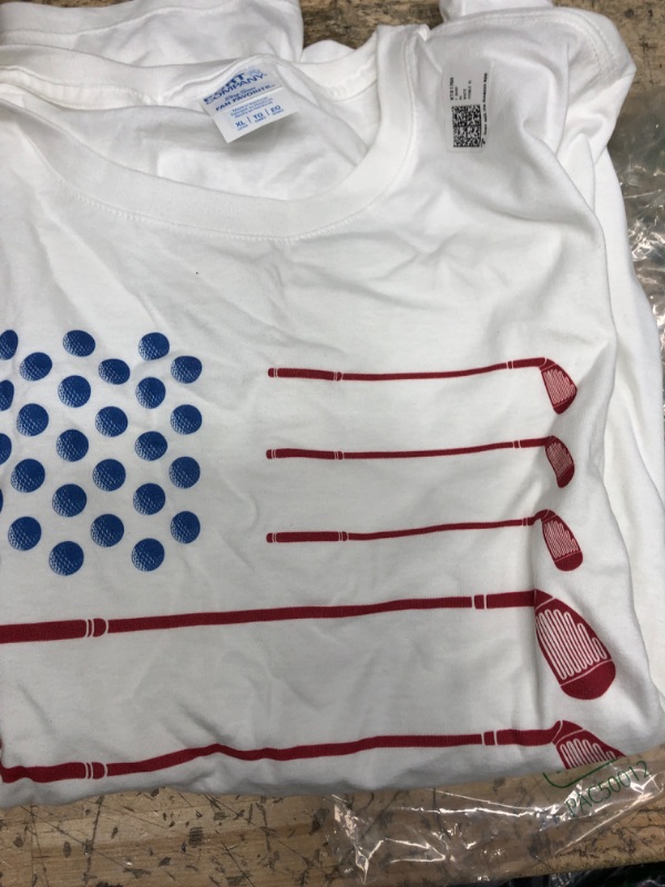 Photo 1 of Amerikan Unabhngigkeitstag-Erinnerungspatriot Golf Clubs USA Flag Red White and Blue T-Shirt XL