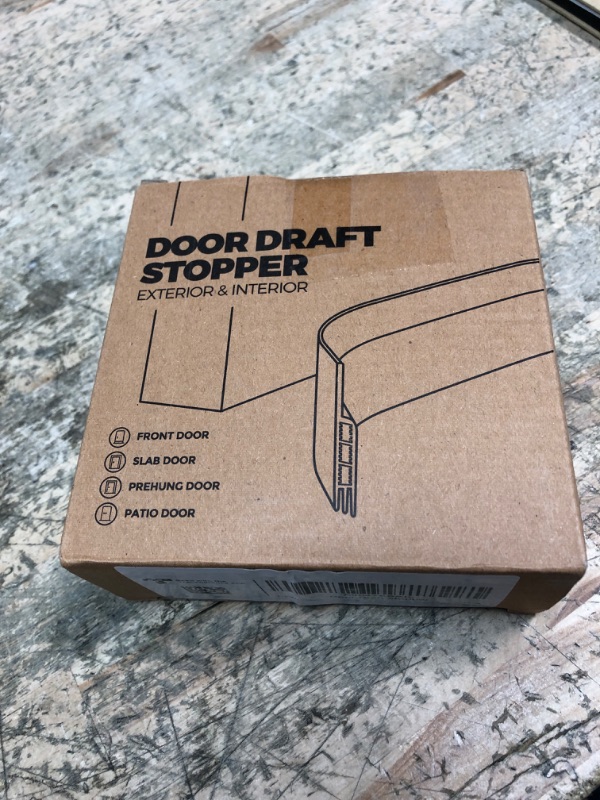 Photo 1 of Holikme Door Draft Stopper Under Door Draft Blocker Insulator Doors Sweep Weather Stripping Noise Stopper Strong Adhesive, White
