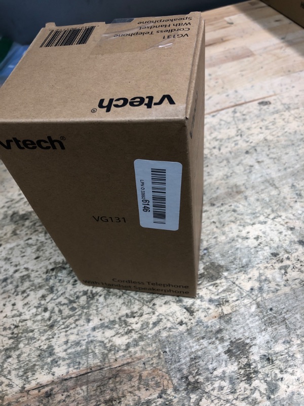 Photo 1 of [New] VTech VG131 DECT 6.0 Cordless Phone - Bluetooth Connection, Blue-White Display, Big Buttons, Full Duplex Speakerphone, Caller ID,Easy Wall Mount, 1000ft Range (White/Grey)