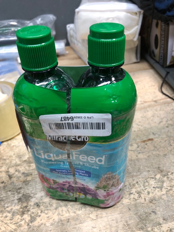 Photo 1 of Miracle-Gro LiquaFeed Flowering Trees and Shrubs Plant Food, For In-Ground and Container Plants, 16 oz., 2-Pack