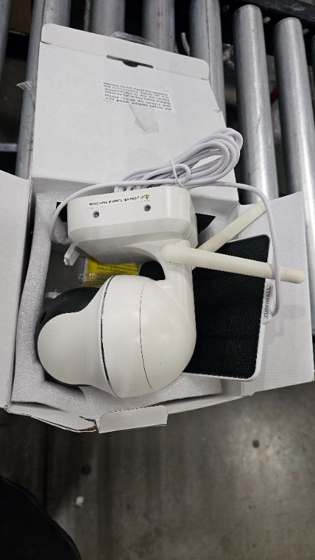 Photo 1 of (PARTS/SCRAP) (NO POWER) ZUMIMALL Solar Security Cameras Wireless Outdoor, 360° View Outdoor Camera Wireless Solar Powered,2.4G WiFi?2K/3MP Color Night Vision,2-Way Talk, PIR Motion Alert, Cloud Storage, Work with Alexa