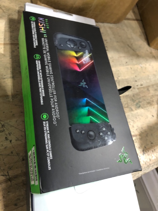Photo 1 of Razer Kishi V2 Mobile Gaming Controller for Android: Console Quality Controls - Universal Fit - Stream PC, Xbox, PlayStation, Touch Screen Android Games - Customizable Triggers - Ergonomic Design