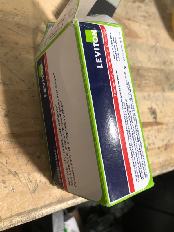 Photo 1 of Leviton GFCI Outlet, 20 Amp, Self Test, Non Tamper-Resistant with LED Indicator Light, Protection from Electric Shock and Electrocution, GFNT2-W, White