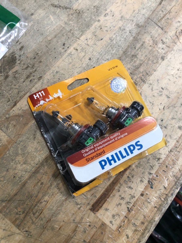 Photo 1 of PHILIPS - 12362B2 H11 Standard Halogen Replacement Headlight Bulb, 2 Pack