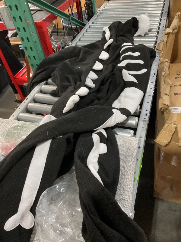 Photo 1 of (Zipper damaged)SAMGU Skeleton Onesie Adult Halloween Dinosaur Costume Animal One Piece Pajamas for Men Women X-Large