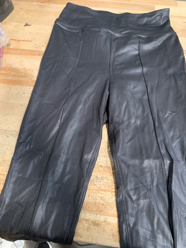 Photo 1 of Popilush Shapewear Leggings Leather Pants - Faux Leather Leggings for Women Tummy Control Hight Waisted Pleather Pants. L