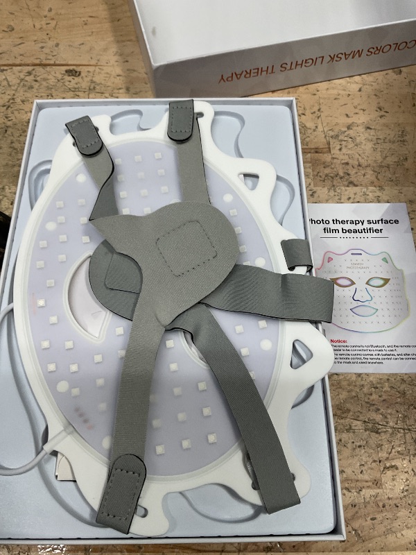 Photo 1 of SDKWDH Red Light Therapy for Face, 7 Colors LED Face Mask Light Therapy At Home, Led Face Mask Light Therapy, White