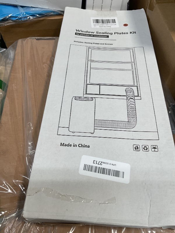 Photo 1 of BJADE'S Dual Hose Portable Air Conditioner Window Seal Kit for Portable AC Exhaust Hose 5.9 Inch Diameter with Insulating Sealing Tape,Adjustable Portable AC Window Vent Kit Length from 17" to 47"
