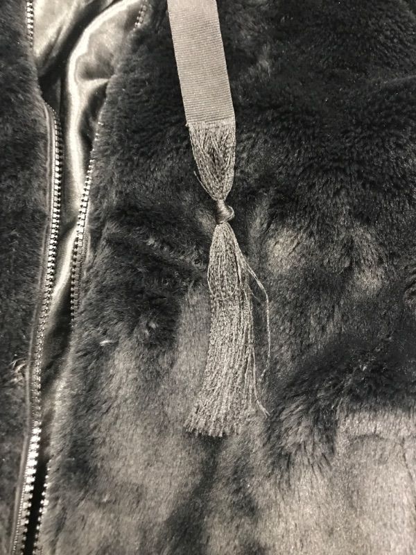 Photo 1 of Bellivera Women Faux Fur Coat Spring Clothes Winter The Fluffy Fuzzy Sherpa Shearling Jacket with Hood 1712014 Black M
