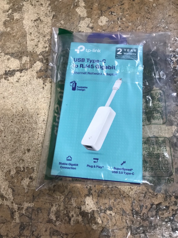 Photo 1 of TP-Link USB C To Ethernet Adapter(UE300C), RJ45 To USB C [Thunderbolt 3/4 Compatible] Type-C Gigabit Ethernet LAN Network Adapter, Compatible With Apple MacBook Pro 2017-2023, MacBook Air, And More