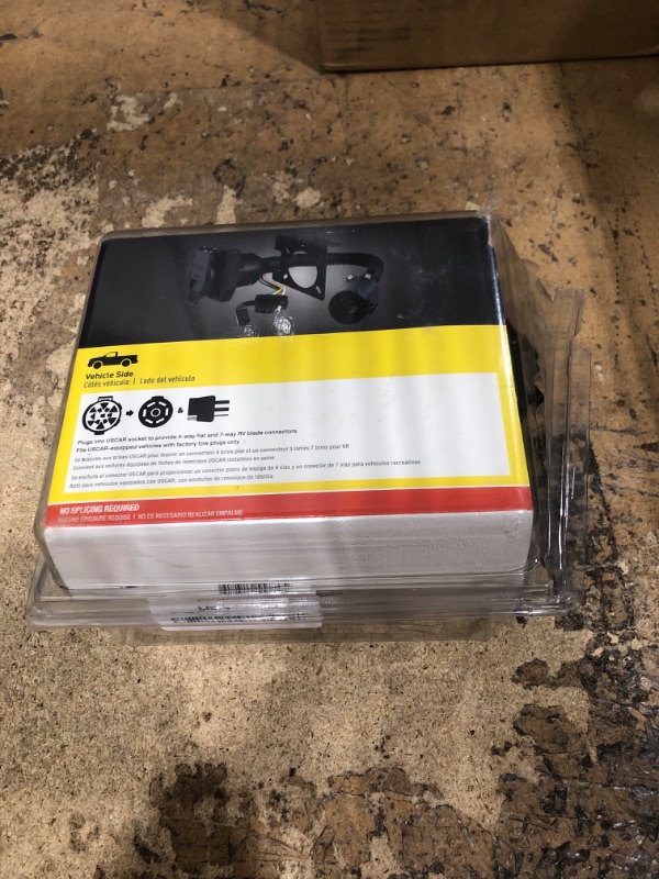 Photo 1 of CURT 55774 Dual-Output Vehicle-Side 7-Pin, 4-Pin Connectors, Factory Tow Package and USCAR Socket Required, Black