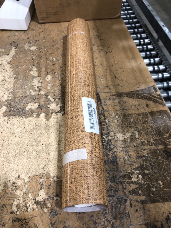 Photo 1 of WADILE Grasscloth Peel and Stick Wallpaper 15.7in x 196.8in, Textured Contact Paper for Cabinets, Faux Linen Wall Paper Pull and Stick, Fabric Vinyl Wallpaper Self Adhesive Coffee