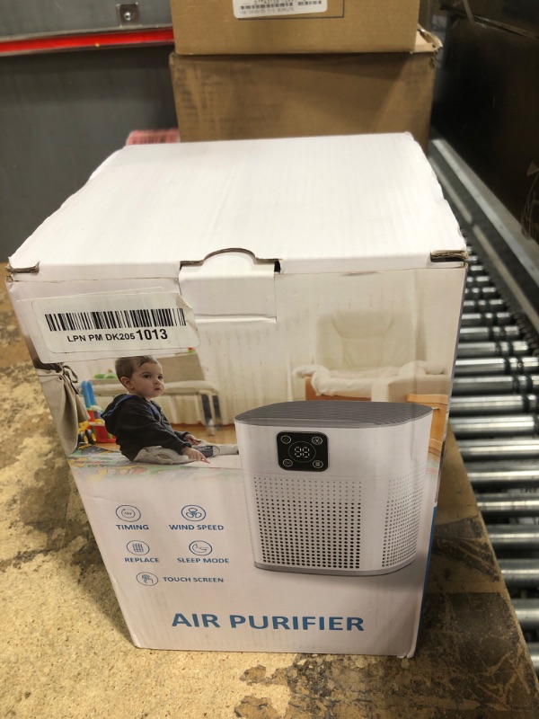 Photo 1 of Air Purifiers for Bedroom, Honeyuan H13 HEPA Air Purifier for Home Large Room 600 sqft, Air purifiers with 360°Air Intake, 3 Fan Speeds, 3-Stage Filtration, White