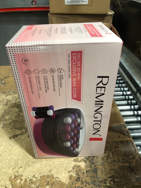 Photo 1 of Remington Ionic Conditioning Hair Setter, 20 Velvet Hair Rollers, 6 Large (1¼”), 10 Medium (1"), 4 Small (¾”), Blowout Style Hair Curlers