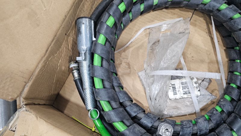 Photo 1 of ***PARTS ONLY***labwork 15FT Air Lines for Tractor Trailer, Air Hose for Semi Truck 3 in 1 ABS & Power Airlines 7 Way Electrical Cable 15FT 3-in-1 Wrap Set Air Line Hose Assemblies & 4 Air Hose Coupling Connector
