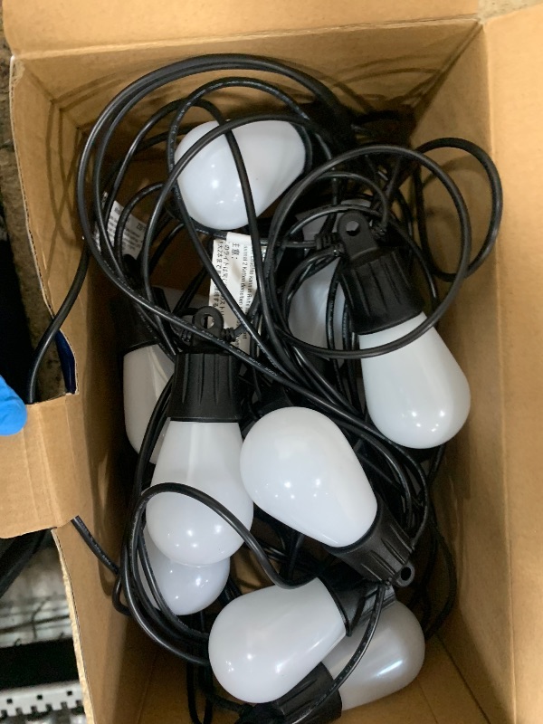 Photo 1 of **SEE NOTES***Lepro ZB1 AI Smart Outdoor String Lights APP Control, 100(88+12) ft RGB+IC+Warm White Outdoor Lights 30 LED Bulbs, Alexa Google Enabled, AI Generated Lighting LLM, NO Remote, 2.4 GHz WiFi+Bluetooth