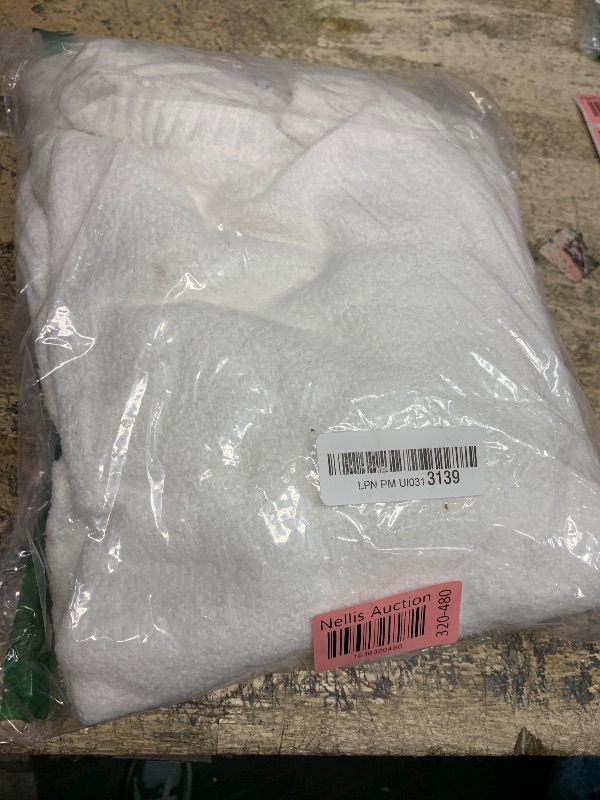 Photo 1 of ANRABESS Women's Oversized Crewneck Long Sleeve Fuzzy Knit Casual Chunky Warm 2025 Fall Pullover Sweaters Top Trendy Outfits White Small