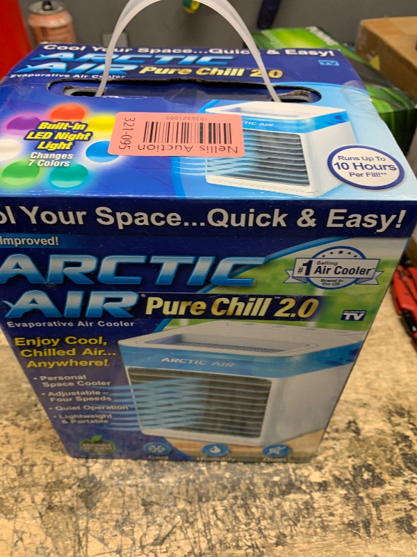 Photo 1 of Arctic Air Pure Chill 2.0 Evaporative Air Cooler by Ontel - Powerful, Quiet, Lightweight and Portable Space Cooler with Hydro-Chill Technology For Bedroom, Office, Living Room & More,Blue