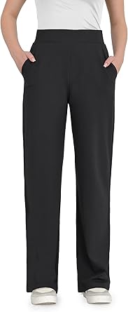Photo 1 of Bamans Dress Pants Women Bootcut Flare Leggings High Waisted Work Business Office Trousers Yoga Slacks with Pockets