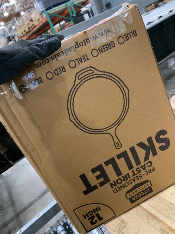 Photo 1 of Utopia Kitchen Saute Frying Pan 12 Inch, Cast Iron Chefs Pan, Pre Seasoned Cast iron Skillet, Safe Grill Cookware for Indoor & Outdoor Use, Black