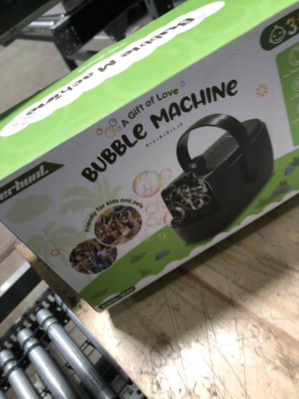 Photo 1 of Bubble Machine Durable Automatic Bubble Blower, 18000+ Big Bubbles Per Minute Bubbles for Kids Toddlers Bubble Maker Operated by Plugin or Batteries Bubble Toys for Indoor Outdoor Birthday Party