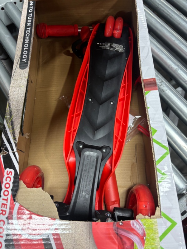 Photo 1 of Kids Scooter – Children and Toddler 3 Wheel Kick Scooter – LED Wheel Lights Illuminate When Rolling Lifemaster
