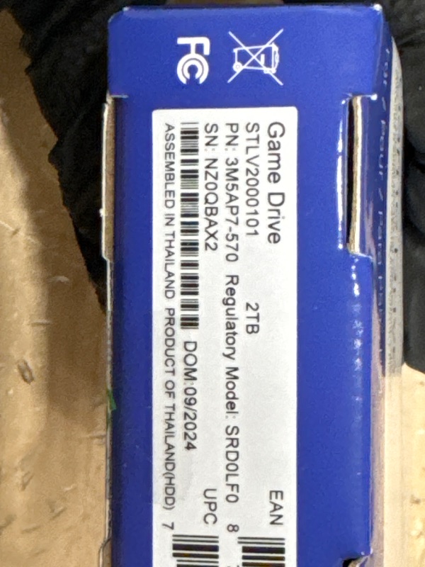Photo 1 of Seagate Game Drive for PS5 2TB External HDD - USB 3.0, Officially Licensed, Blue LED (STLV2000101)