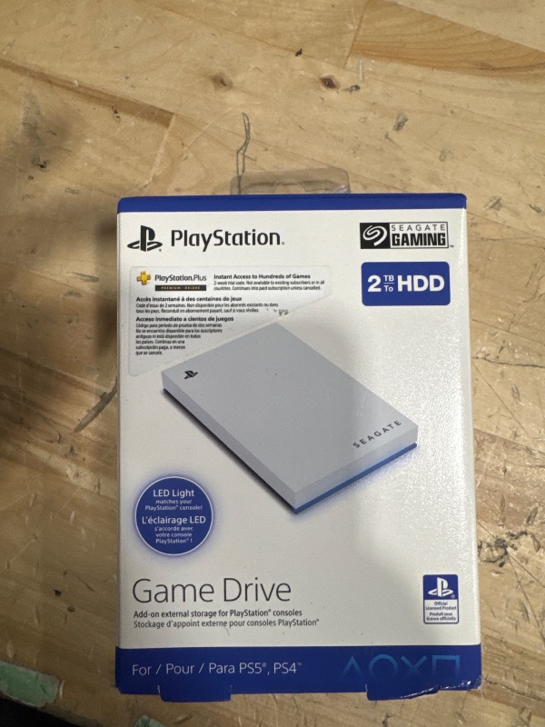 Photo 1 of Seagate Game Drive for PS5 2TB External HDD - USB 3.0, Officially Licensed, Blue LED (STLV2000101)