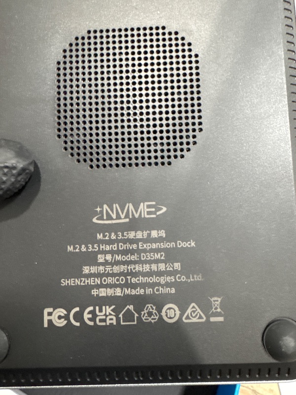 Photo 1 of ORICO USB-C Docking Station with Dual Hard Drive Enclosure, 12-in-1 USB C Hub Fits M.2 NVMe/SATA SSD and 2.5/3.5 inch SSD, 10Gbps, 4K@60Hz HDMI, 100W PD, Card Readers, Ethernet - D35M2