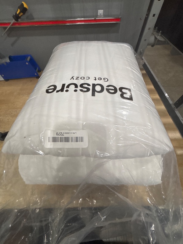 Photo 1 of Bedsure Oversized King Size Comforter Set, White Soft Prewashed Bedding for All Seasons, 3 Pieces Warm Down Alternative Bed Set, 1 Lightweight Comforter (120"x98") and 2 Pillowcases (20"x36")