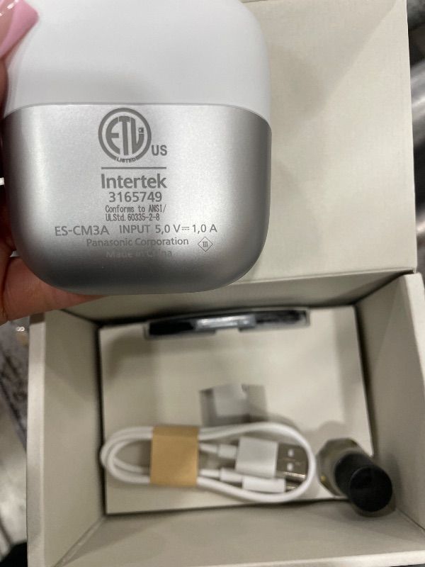 Photo 1 of Panasonic ARC5 Palm-Sized Electric Razor, Handheld Luxury Compact Shaver with Upcycled Body, 5-Blade Cutting System, and USB-C Charging, Wet/Dry - ES-PV6A-W