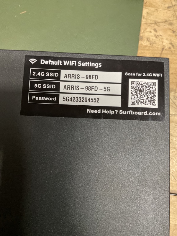 Photo 1 of ARRIS (SBG7600AC2) - Cable Modem Router Combo - Fast DOCSIS 3.0 & AC2350 WiFi ,Approved for Comcast Xfinity, Cox, Charter Spectrum & more , Four 1 Gbps Ports , 800 Mbps Max Internet Speeds