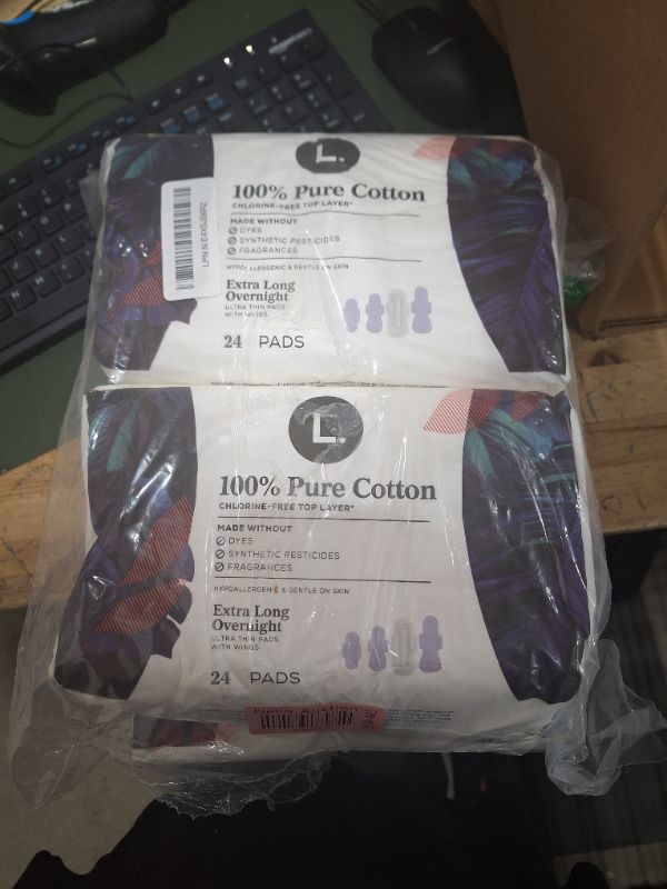 Photo 1 of 4 PACK OF EXTRA LONG OVERNIGHT PADS (96 PADS)