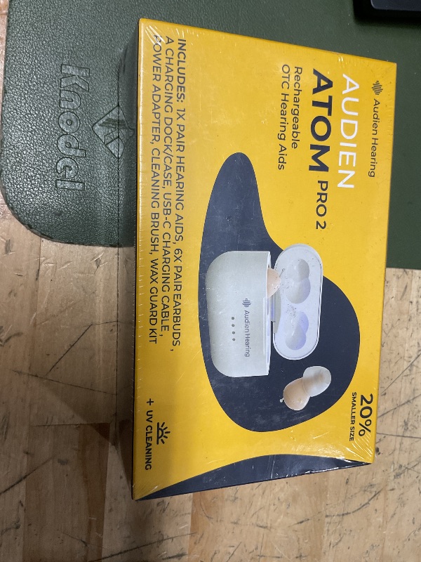 Photo 2 of Audien ATOM PRO 2 Wireless Rechargeable OTC Hearing Aid, Premium Comfort Design and Nearly Invisible**FACTORY SEALED**