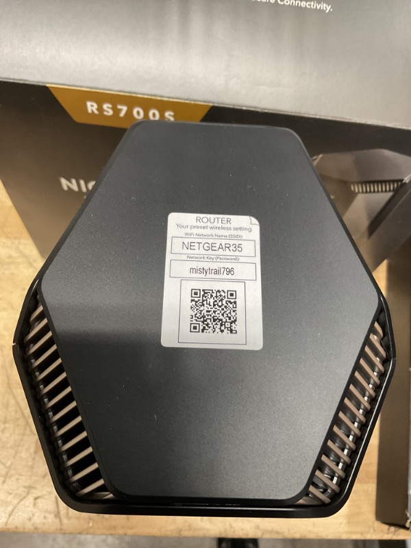 Photo 1 of NETGEAR Nighthawk Tri-Band WiFi 7 Router (RS700S) - Security Features, BE19000 Wireless Speed (up to 19Gbps) – 10 Gig Internet Port - Covers up to 3,500 sq. ft., 200 Devices – 1-Year Armor Included