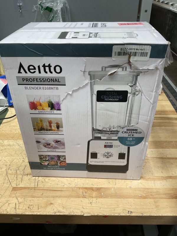 Photo 2 of Aeitto Blender, Blenders for Kitchen with 1500-Watt Motor, 68 Oz Large Capacity, Professional Countertop Blenders for Ice Crush, Frozen Drinks (Silver)**FACTORY SEALED**